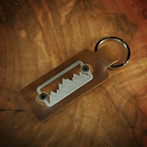 Sight Line Provisions Key and Gear Fob Tectonic Rush in Horween Brown